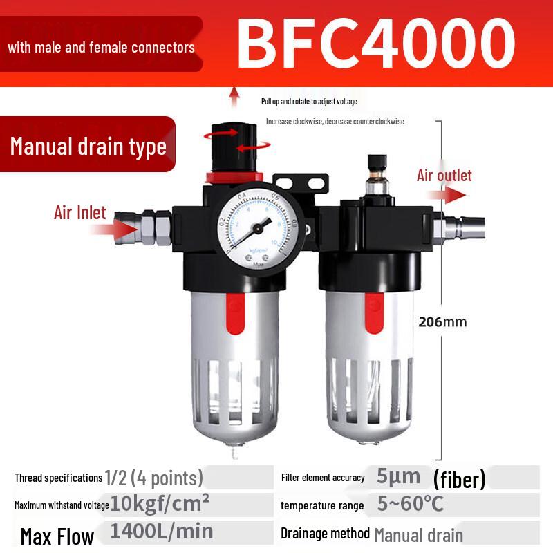 

Aokewen BFC40004 Air Compressor Oil-Water Separator Filter
