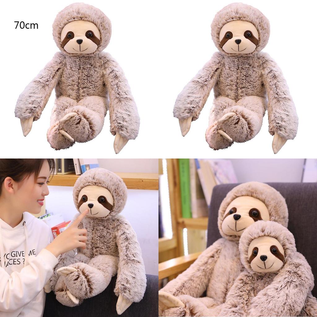 Adorable 50/70cm Sloth Plush Stuffed Toy Animal Soft Doll Perfect For Kids Gifts