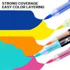 12/24Colors Acrylic Paint Markers,Soft Brush Tip Painting Pens for Stone Glass ,Straight Liquid Acrylic Markers for Art Supplies