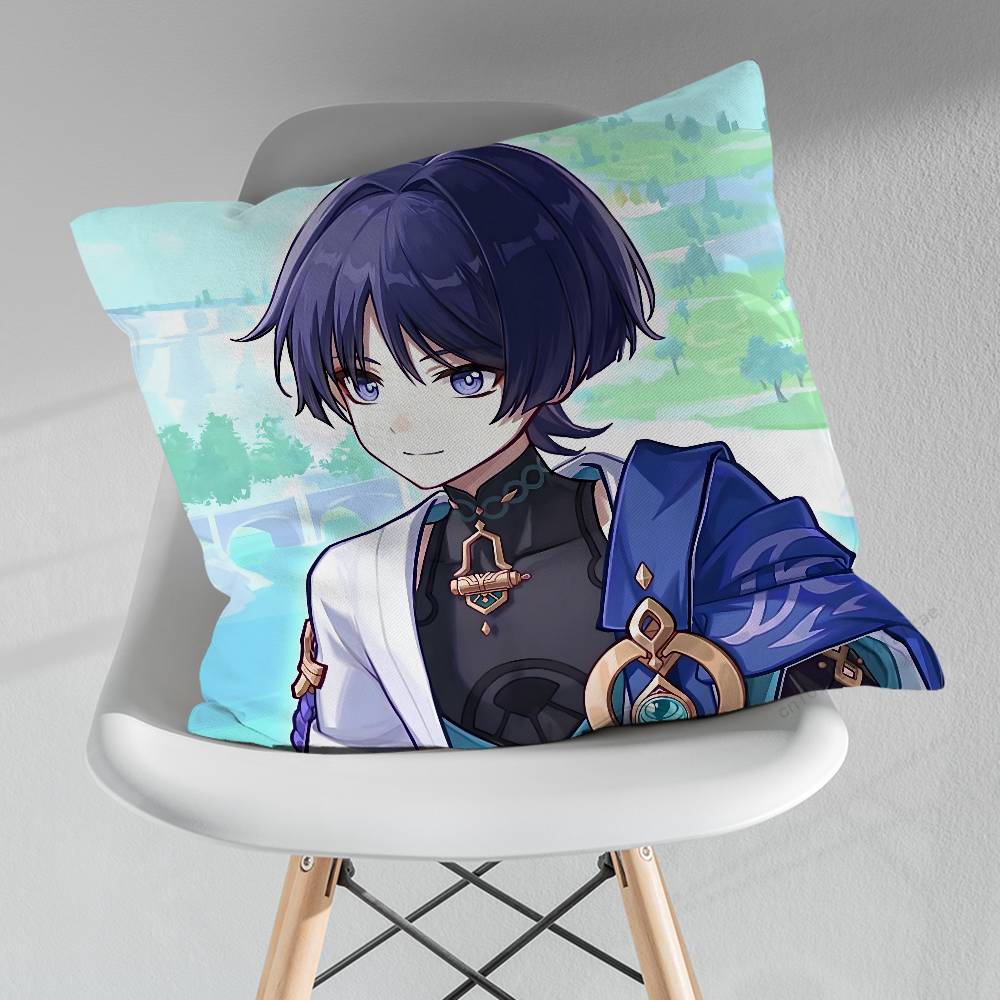 Genshin Impact WWanderer pillow over living room sofa cushion cover home decoration bedroom room bed pillow cover