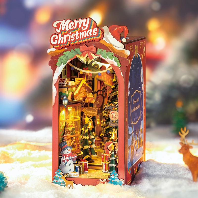 Rolife If Book Arrives, Collection Stands Christmas Cottage DIY Handcrafted Assembly Toy Wooden Building Blocks TGC06/TGC07