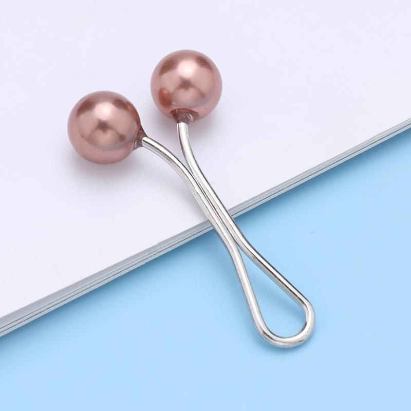 Colorful Metal Bead Headscarf Clip - U-shaped, Multifunctional Fashion Accessory