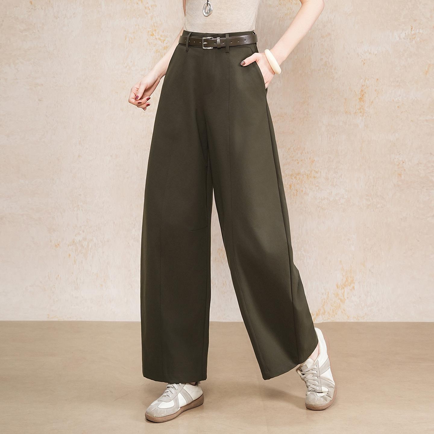 

Chic High-Waisted Wide-Leg Pants for Petite Women – New Spring 2026 Collection L армия зеленый