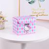 Hello Kitty Kuromi Cinnamoroll Melody Gittermuster Faltbare Klapp-Aufbewahrungsbox für Büro und Schlafzimmer