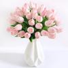 5/10/20Pcs Vibrant Multicolor 33cm Artificial Tulip Bouquet Real Touch Faux Flowers for Home Office Weddings Easter Decorations