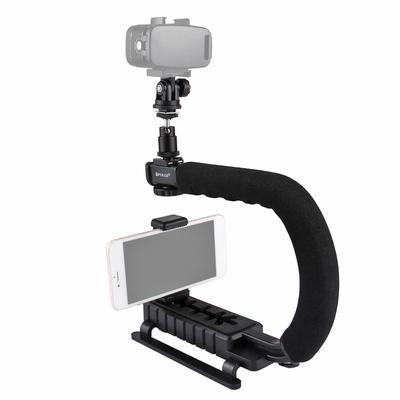 PULUZ Supporto per fotocamera portatile portatile a forma di U Maniglia video Staffa DV Steadicam a forma di C