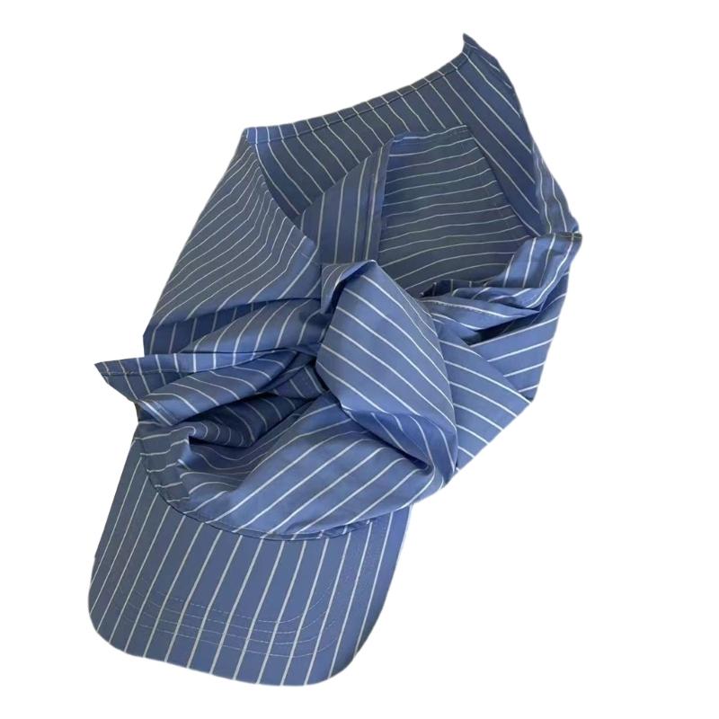 

Classical Stripe Baseball Caps with Breathable Polyester Fabric Adjustable Bandana Hat for Casual and Outdoor Event синій