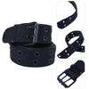 Women Hollow Metal Buckle Canvas Waist Belt Korean Waist Strap Man Waistband Double Grommet Hole