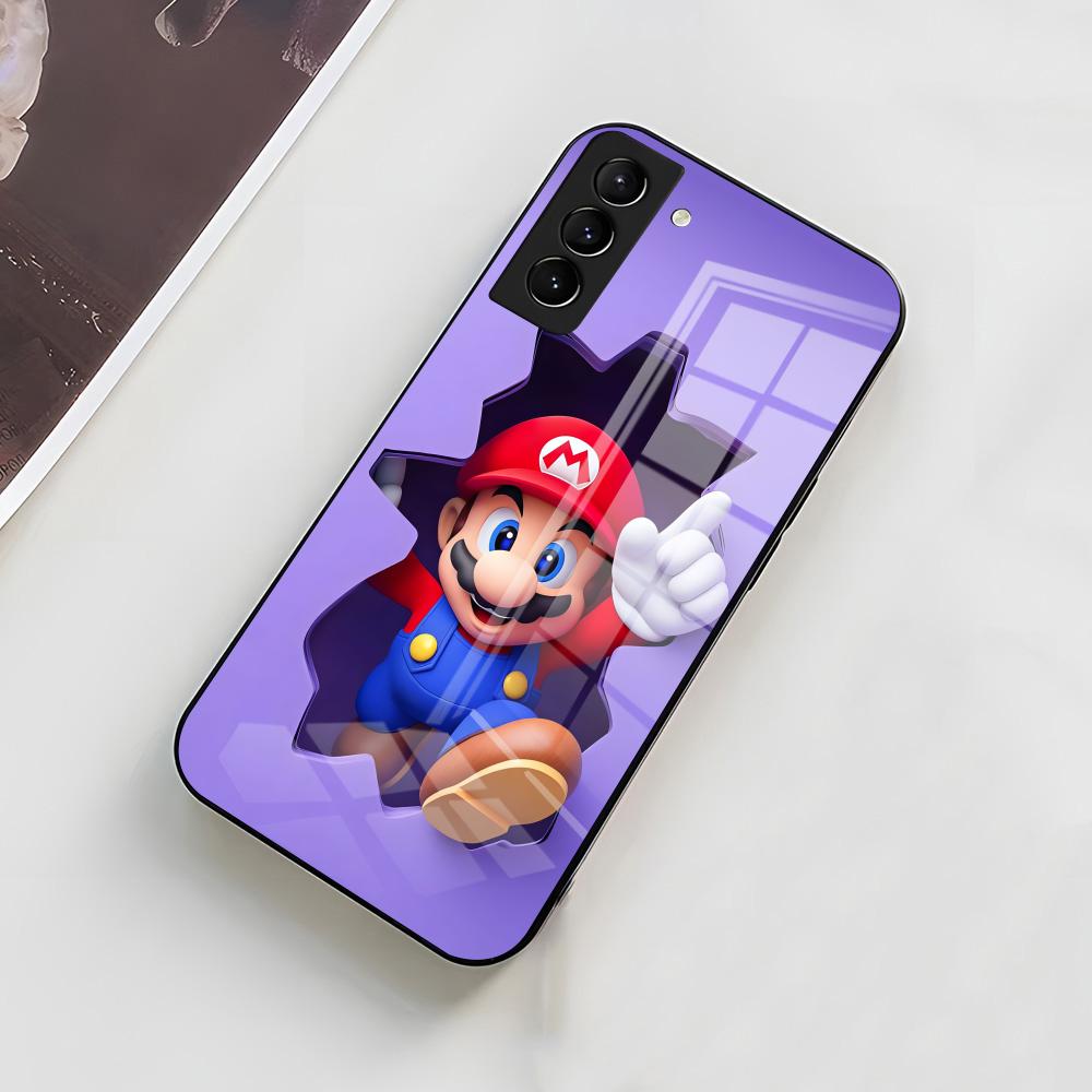 S-Super M-Mario Phone Case For Samsung A56 A36 A26 A16 A15 A25 A35 A55 A14 A34 A24 A54 Glass Case