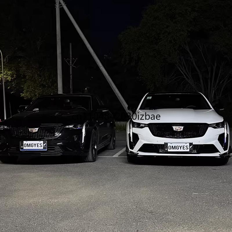 2PCS Car Front Rear Logo Cover Grille Trunk Badge Stickers for Cadillac CT4 2025 2024 2017 2020 Replacement Emblem Accessories