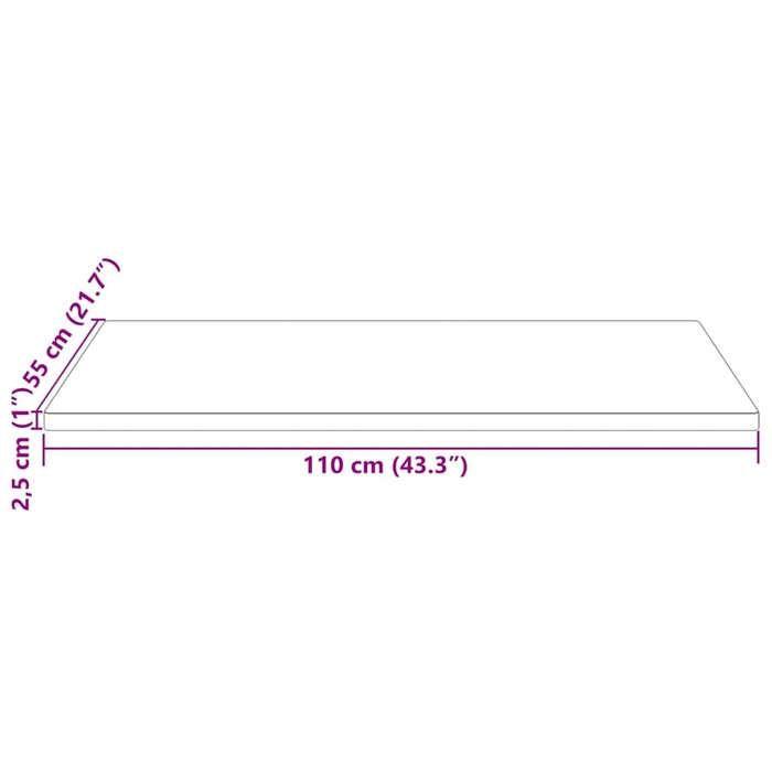 VidaXL Dessus de table blanc 110x55x2,5 cm bois de pin massif 824411
