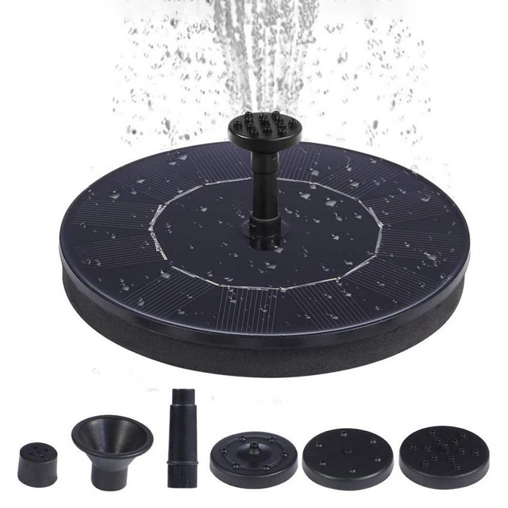 Solar Water Fountain with Led Lights Garden Fountain with Adjustable Nozzles Floating Solar Water Fountain with Led for Outdoor
