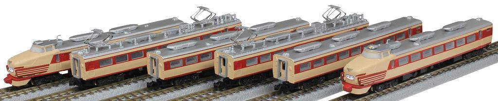 Z gauge JNR 485 series limited express vehicle early model JNR color basic set Railway model train "Hibari" (Black 481) 6-car T030-1