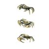 Reine Messing Krabbenfiguren Mini-Tierstatue Für Bürotisch Wohnzimmer Antike Tier-Miniaturfiguren Heimdeko Auf Lager