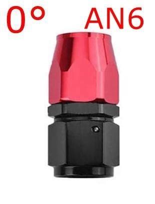 Universal AN4/AN6/AN8/AN10/AN12 Straight 0 45 90 Degree Oil Fuel Swivel Hose End Fitting Oil Hose End Adaptor Kit Black Red