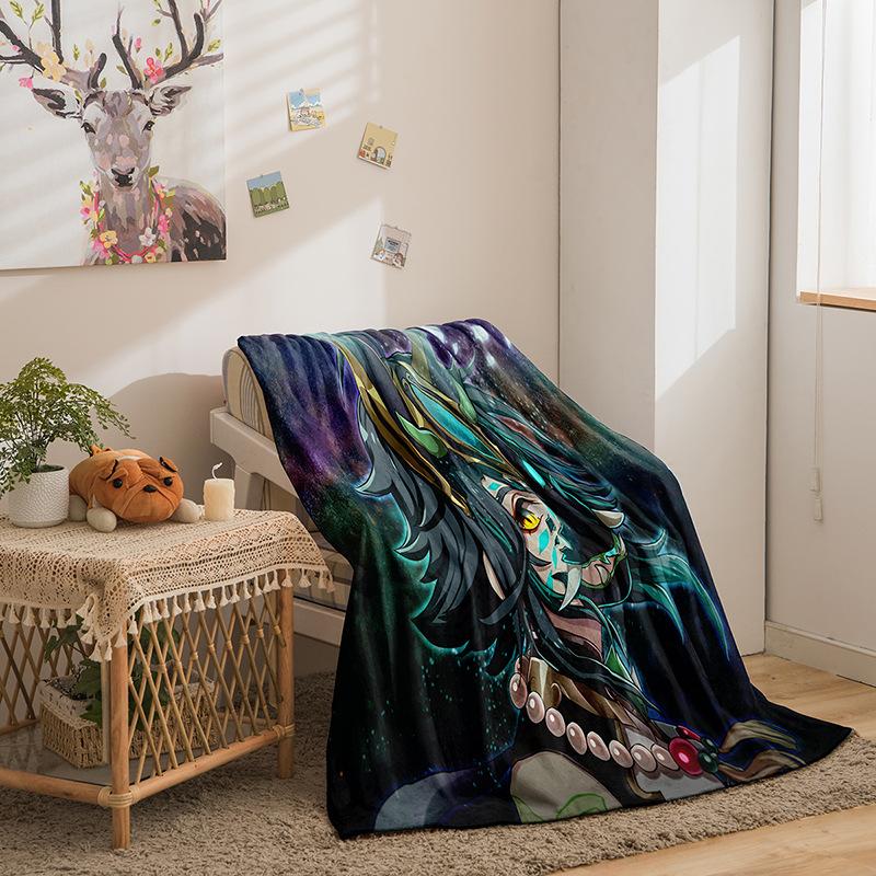 Cartoon Original God Series Flannel Blanket 3D Printed Sofa Blanket Thickened Blanket