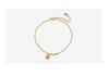 Smiley Face 18K Gold Plated Anklet - Fashionable Titanium Steel Beach Accessory