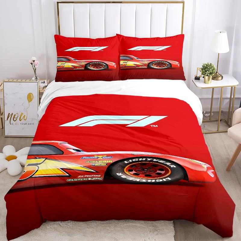 3Pcs F1 Cars Bedding Sets For All Sizes New 3D Printed Bed Cover Comforter Duvet Cover Pillowcase Bedroom Decoration