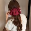 Korean Black Red Pearl Bow Hair Clips Shark Hair Claw Clip Hairpins Spring Clip  Ponytail Barrettes Hair Accessories