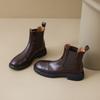 Women's Ankle Boots 2026 New Autumn and Winter British Retro Leather Short Boots Women Spring and Autumn Bare Boots Woman