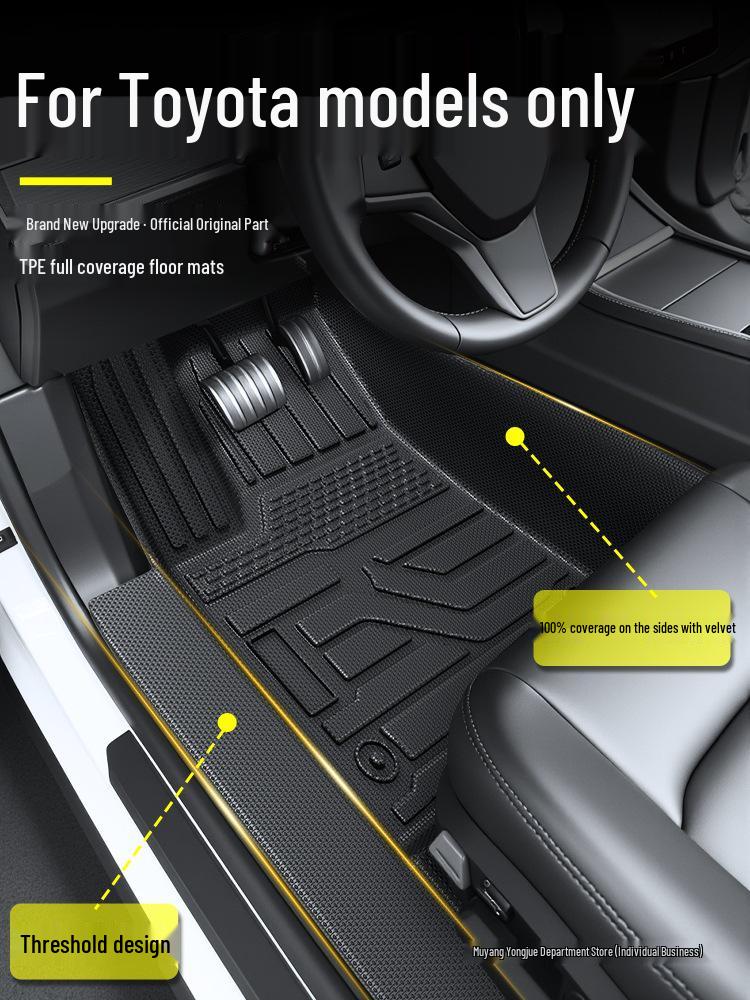 TPE All-Weather Floor Mats for 2025 Toyota Land Cruiser, Camry, RAV4, and Corolla, Size 25.