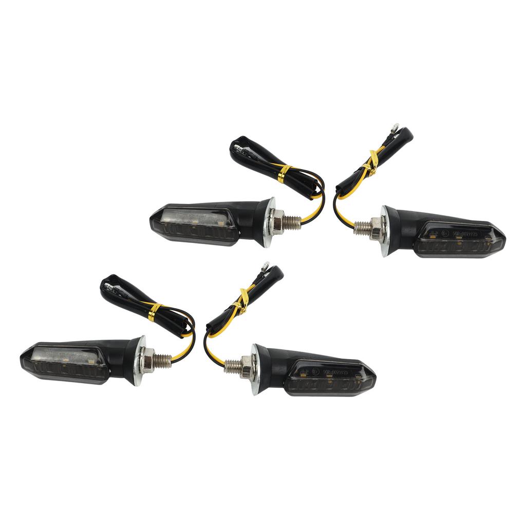 4Pcs Motorcycle LED Turn Signal Lights Mini Front Rear Indicator Waterproof Universal for Beach