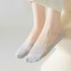 Halkfria Dam Båtsockor Bomullsbotten Isilke Strumpor Mode Osynliga Båtsockor Sommar
