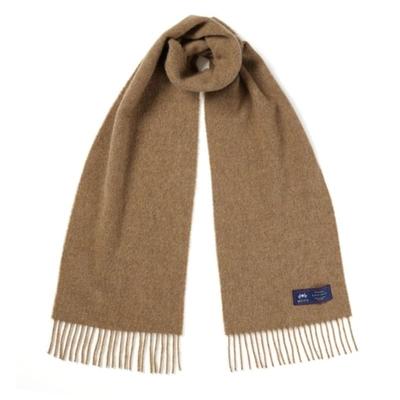 ABRAHAM MOON Merino Wool Muffler 25cm - Camel