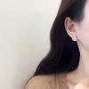 Real Gold Electroplated Silver Needle Zircon Gourd Stud Earrings New Chinese Exquisite Elegant Versatile Earrings Light Luxury High-end Earrings