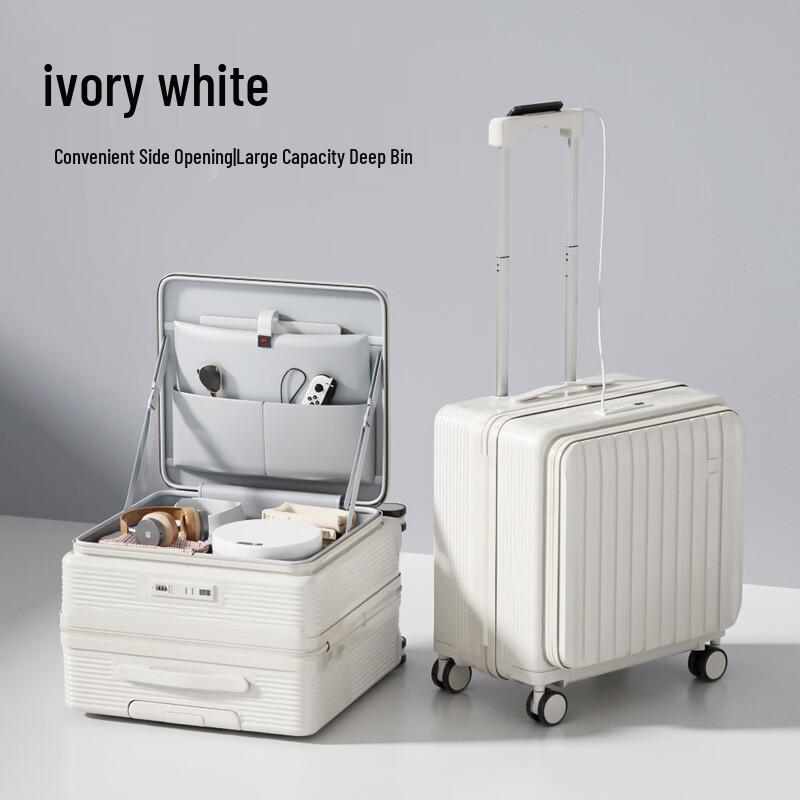 Lightweight Side-Opening Travel Suitcase with Lock 20 inches