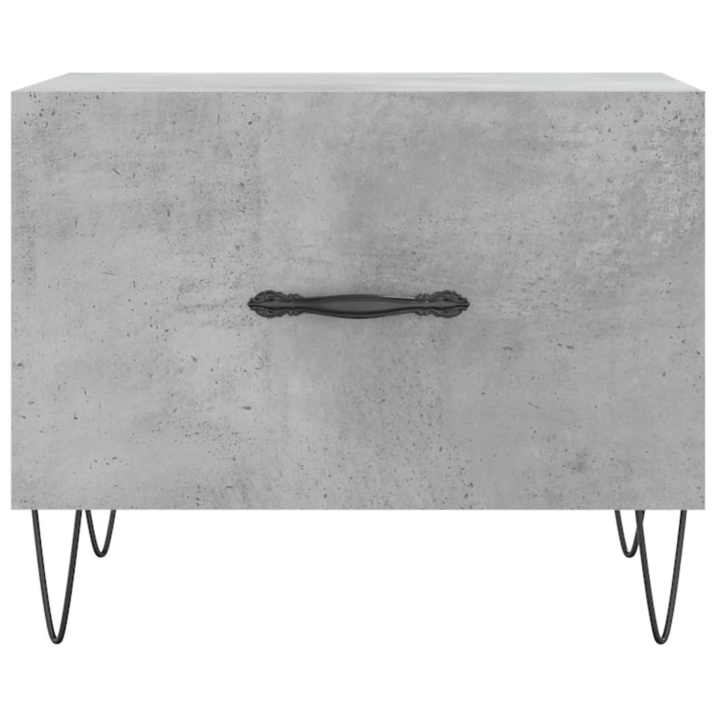 Coffee Table Concrete Gray 50x50x40 cm Wood Based Material