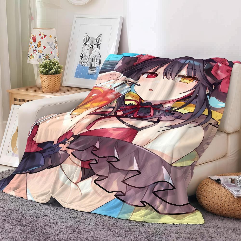 Tokisaki Kurumi D-date A Live Blanket Warm And Soft Suitable For Bedroom Living Room Sofa Bed Office Travel Camping