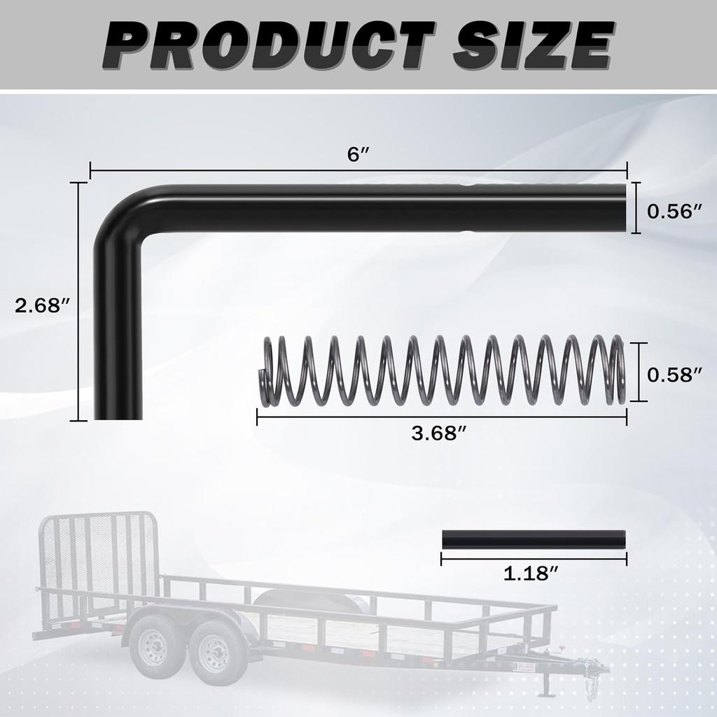 819T Trailer Gate Spring Latch Kit with Extra P 2 Pack Trailer Gate P Heavy Duty Trailer Gate Latch Repair Kit for Carry-On Utility Trailers