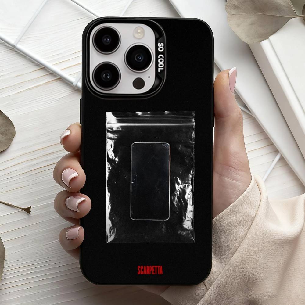 TV Series Scarpetta Phone Case For iPhone17,16,15,14,13,12,11 Plus,Pro Max Black Candy Silver Phone Case