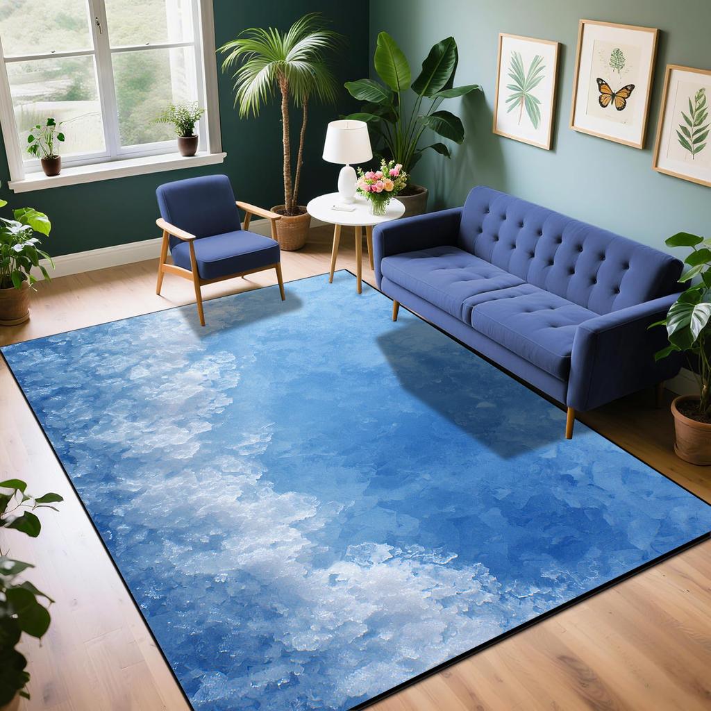 Modern Natural Style Carpets Living Room Sofa Table Customizable Rugs Washable Indoor Entrance Antiskid Floor Mat Easy Cleaning