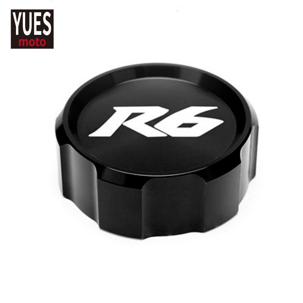 Motorcycle Accessories Front & Rear Brake Reservoir Fluid Cover For Yamaha YZF R6 2009- 2015 2016 2017 2018  