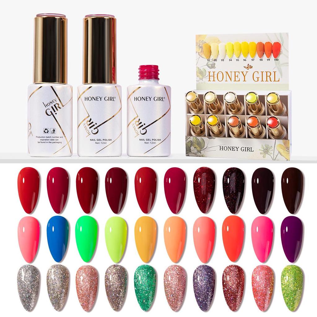 160-Color Versatile Solid Nail Gel Polish Set - New Season Bestseller
