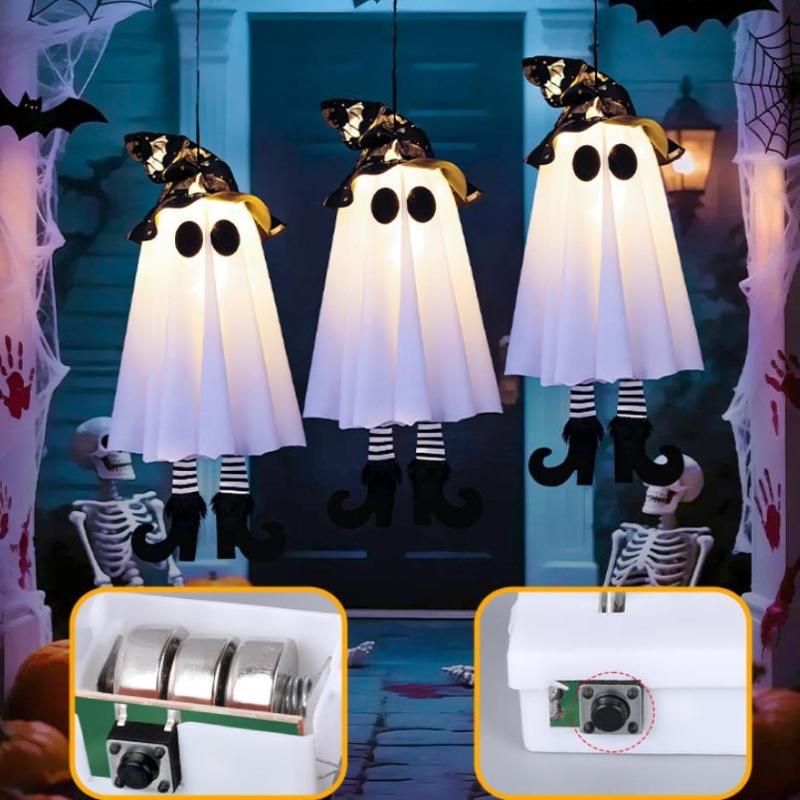 Halloween Led Light Up Witch Ghost For Halloween Party Home Indoor Outdoor Yard Decoration Scary Hanging Ornaments Gift