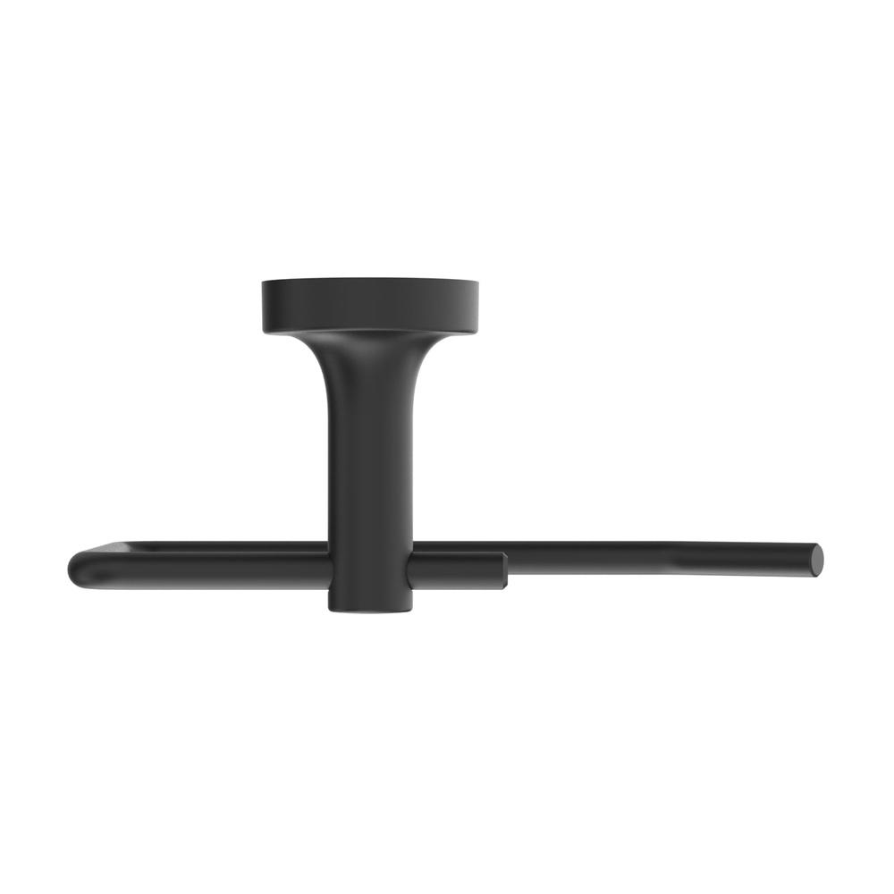 Modern Wall Mount Toilet Paper Holder Matte Black Simple Design Bathroom Accessory Durable Hardware Included Easy To Use