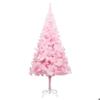Maison Exclusive - Arbre de Noël artificiel pré-éclairé et boules rose 210 cm PVC