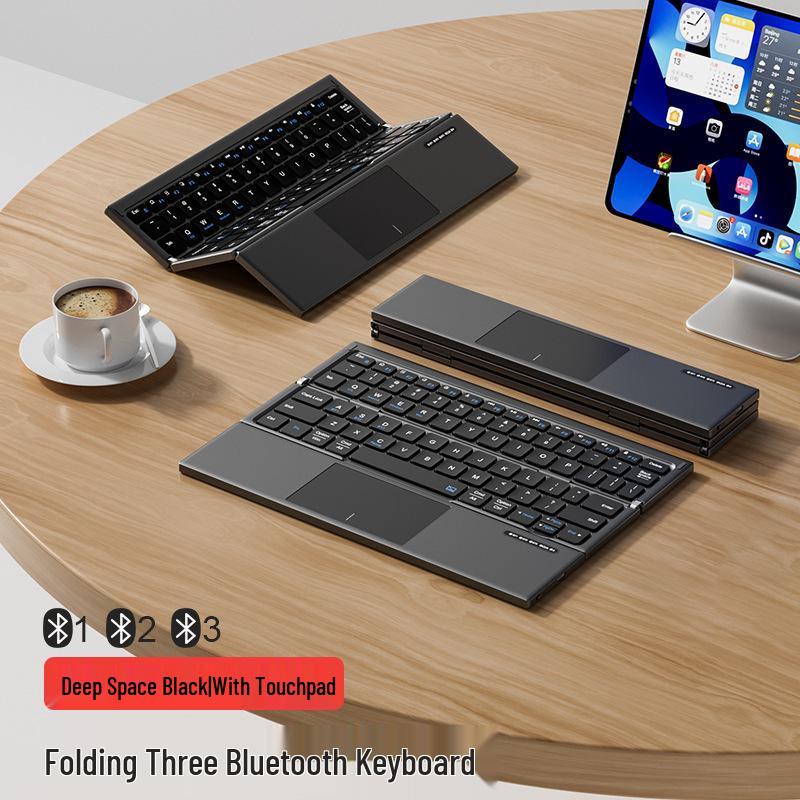 SANWA Wireless Bluetooth Foldable Touch Keyboard: Ultra-Thin & Lightweight, Universal Compatibility with iPad, Tablet, Phone, Computer