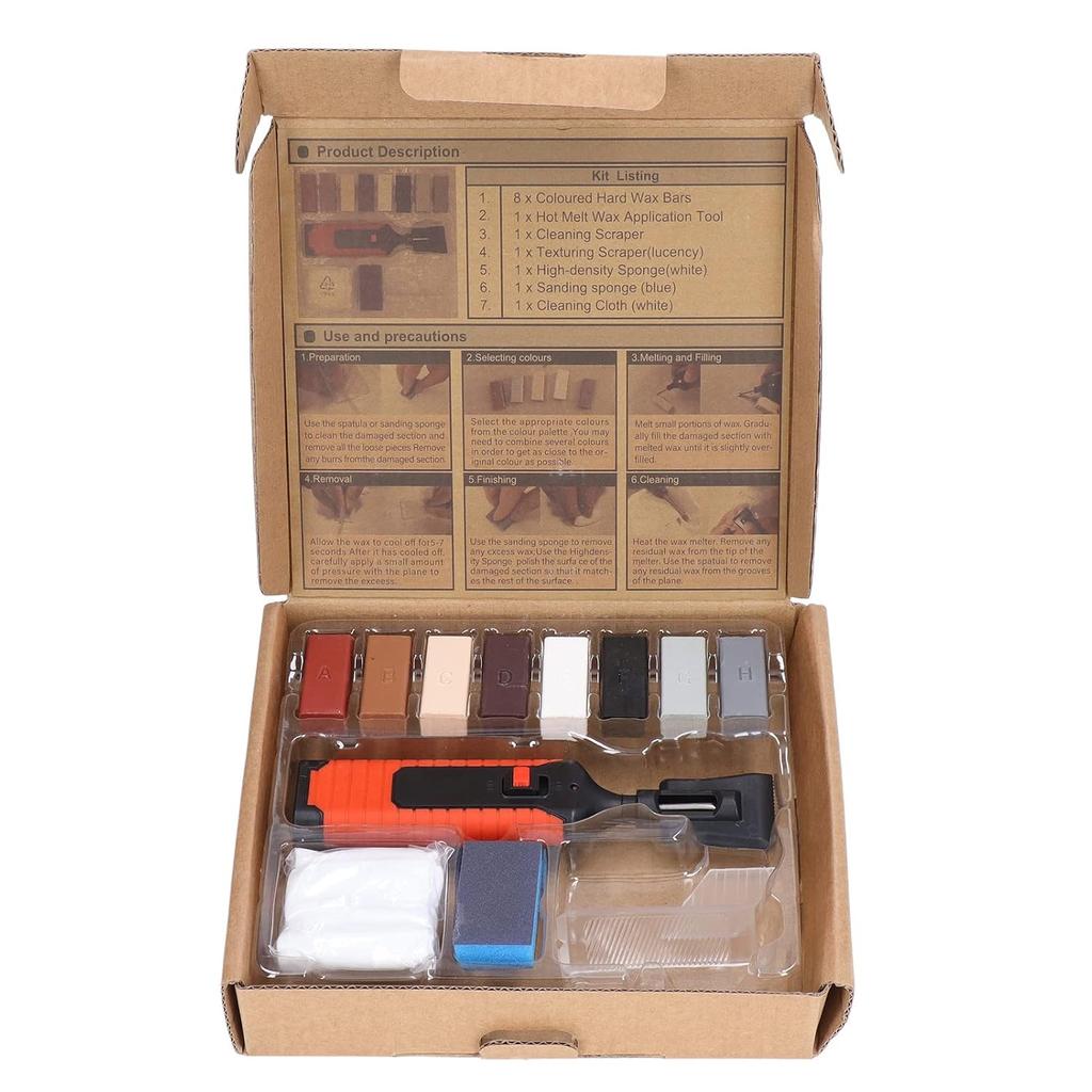 Tile Repair Kit, Heat Pen and Wax Block Set Stone Porcelain Cracks and Crevices Repair Tool for Repairing Nail Holes In Tile Walls