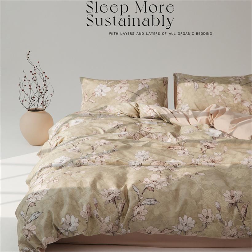 

Комплект постельного белья из египетского хлопка с принтом «king-size» и «queen-size» для двоих в Европе с простыней, пододеяльником и наволочкой на все сезоны King Size 4pcs