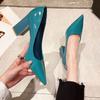 Ladies Summer Footwear Sexy Blue Pointed Toe Super High Heel Black Shoes for Women 2025 Elegant Dress Lastest Vacation Young A E