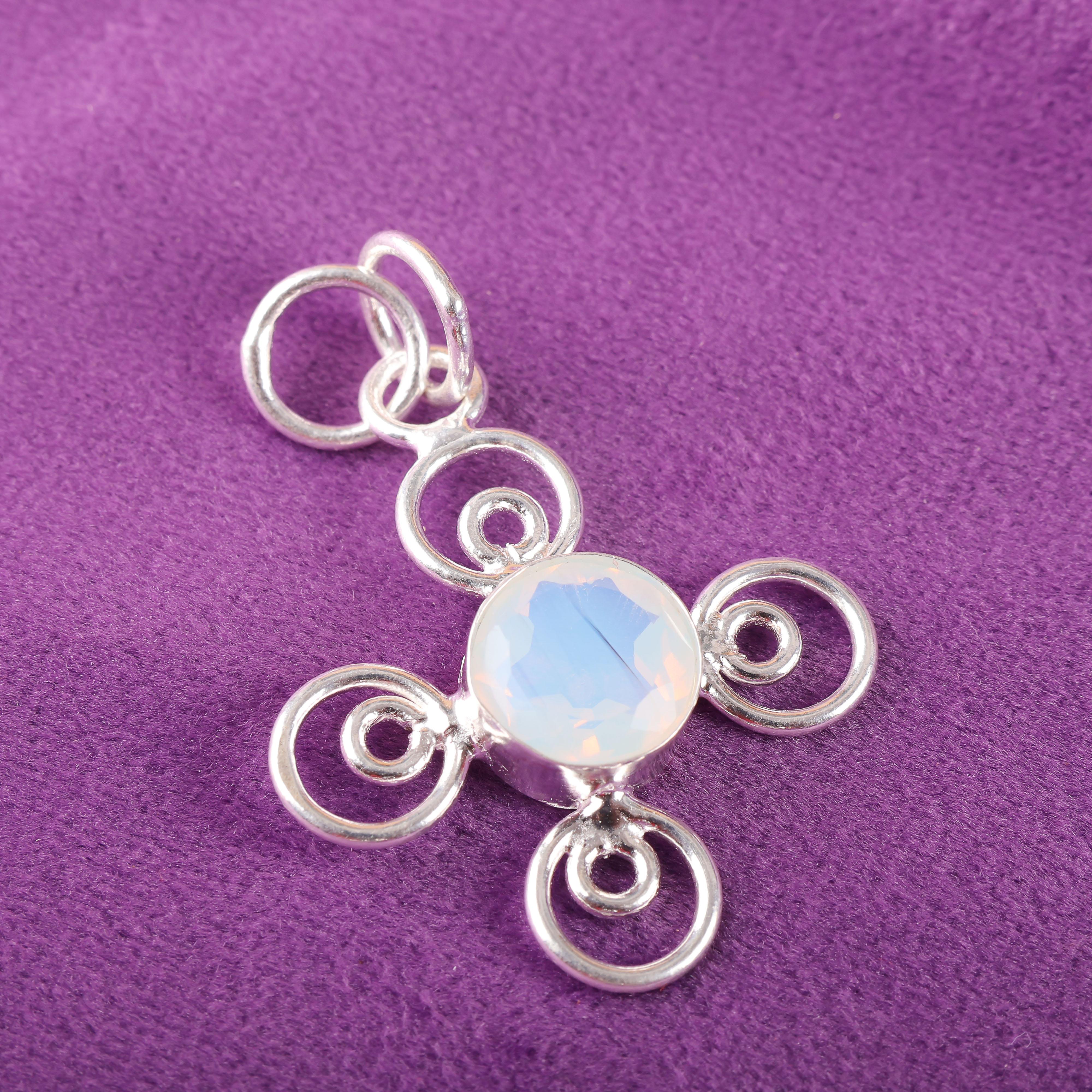 

Прекрасный кулон с аметистом, ювелирное изделие из драгоценного камня, кулон из стерлингового серебра 925 пробы, подарок для женщин, кулон ручной работы, подарок для нее 1.57 inches белый