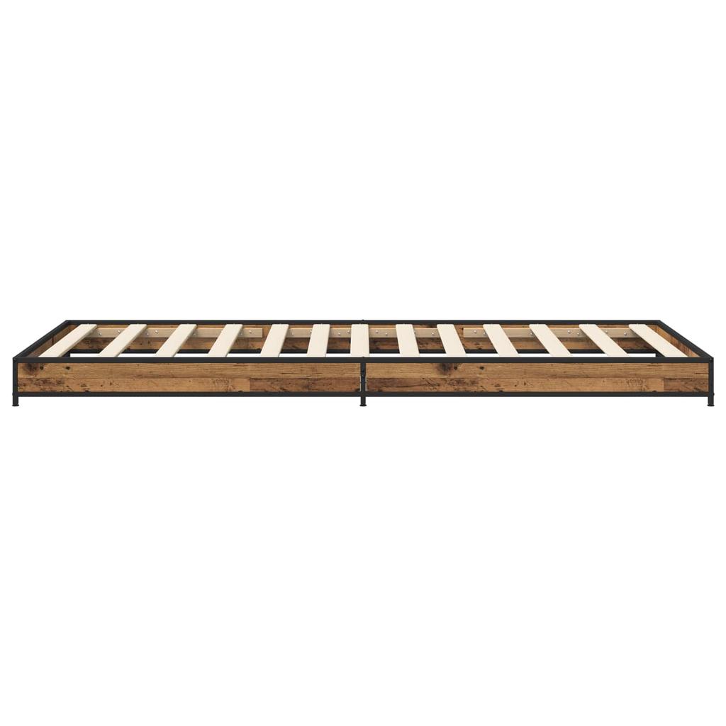 Bed Frame Reclaimed Wood 80 X 200 Cm Engineered Wood