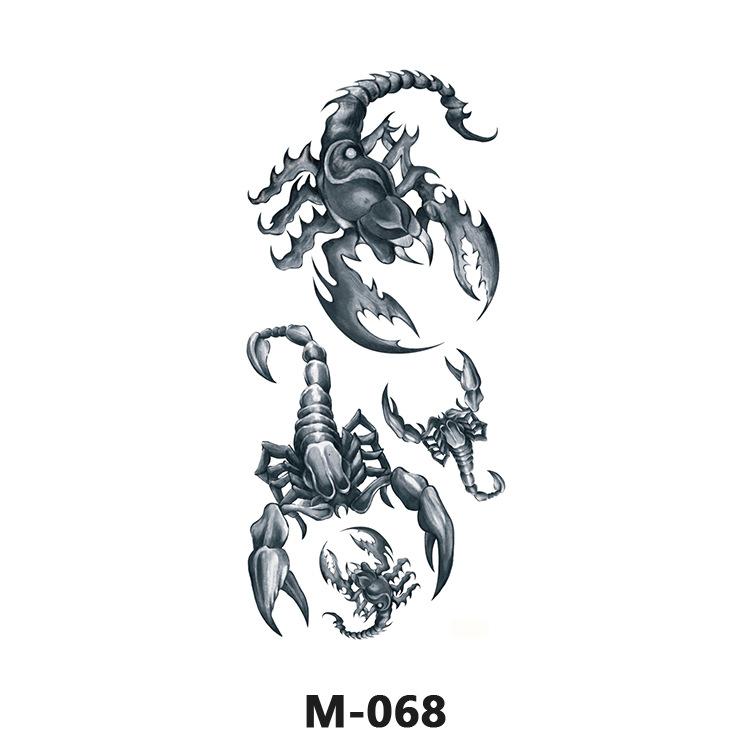 Customize Wolf Dragon Spider Scorpion Animal Temporary Tattoo Designs for Man