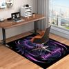 1PC Custom Name Purple Dragon Rose Art Theme Floor Mat Ideal for Living Room, Game Rooms, Office, Bedroom, Floor Mat Playful Design