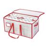 Plastic Christmas Ornament Storage Box with Dual Zipper Closure Box Contributes Slots for 128 Holiday Ornaments 3 Inch Keeps128 Xmas Holiday Ornaments