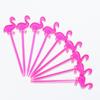 Flamingo Fruit Pick Forks - Reusable Plastic Pastry & Fruit Needles